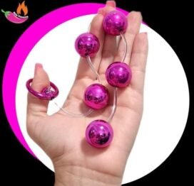 Bolinhas Tailandesas Metal - 5 Esferas Rosa