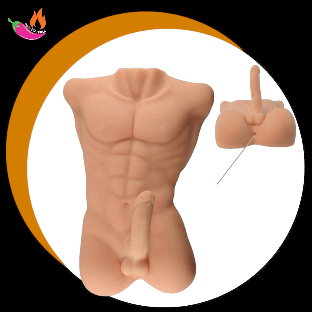 Masturbador Cyberskin Corpo Masculino Brad com Penis e Anus - Imagem 4
