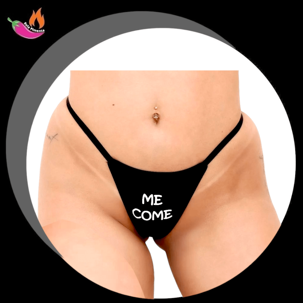 Calcinha Fio Fetiche Me Come com Chocker Preta - 36 ao 42 - Imagem 3