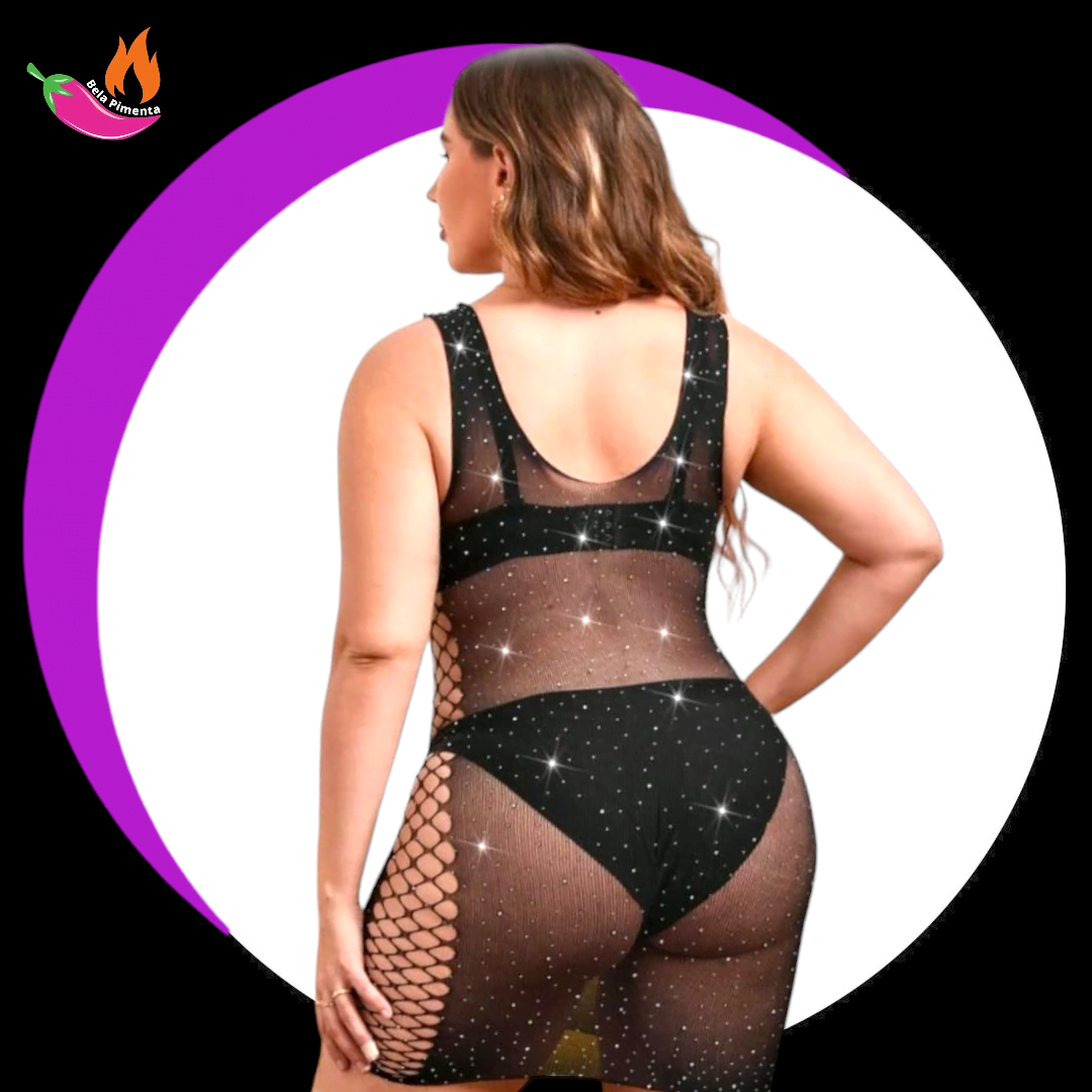 Vestido Meia Strass Leila Plus Size - Imagem 3