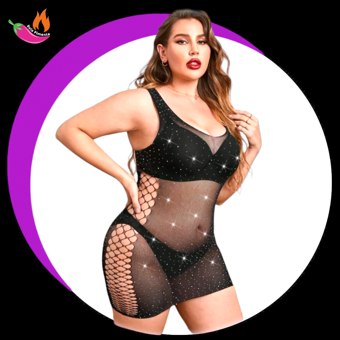 Vestido Meia Strass Leila Plus Size - Imagem 2