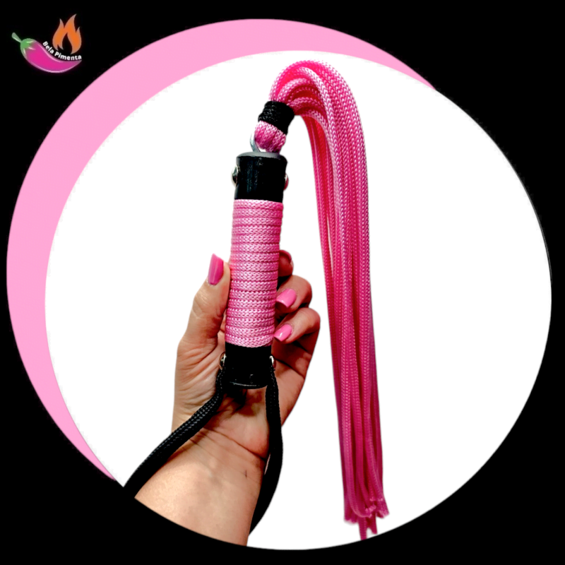 Chicote Cordas Rosa