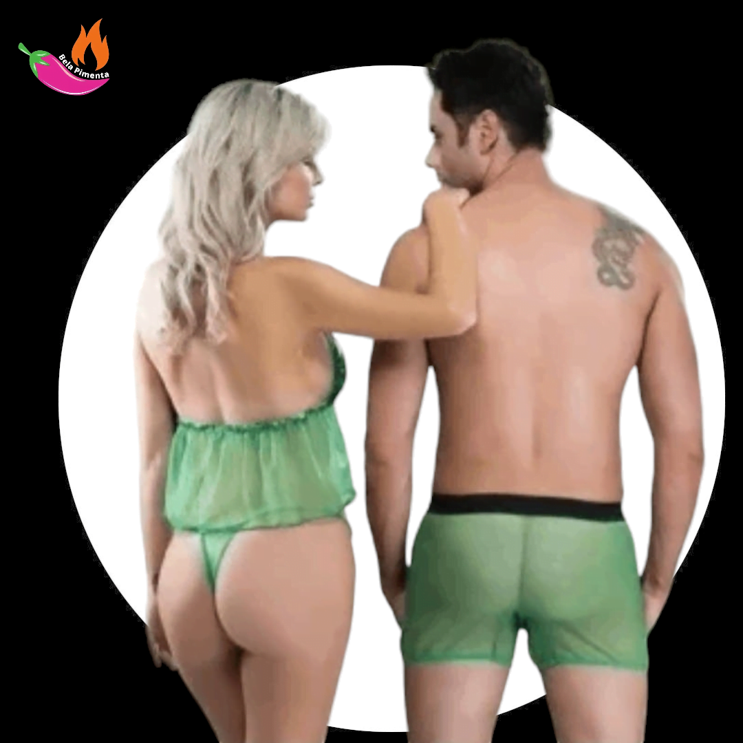 Fantasia Casal Conjunto Verde - Imagem 2
