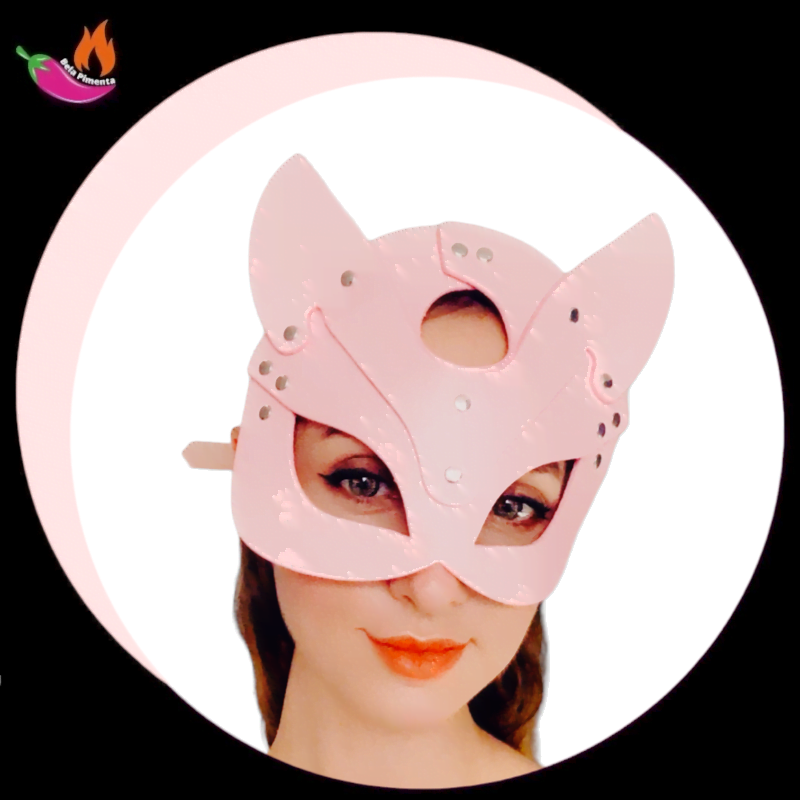 Mascara Mulher Gato II Sado BDSM Rosa