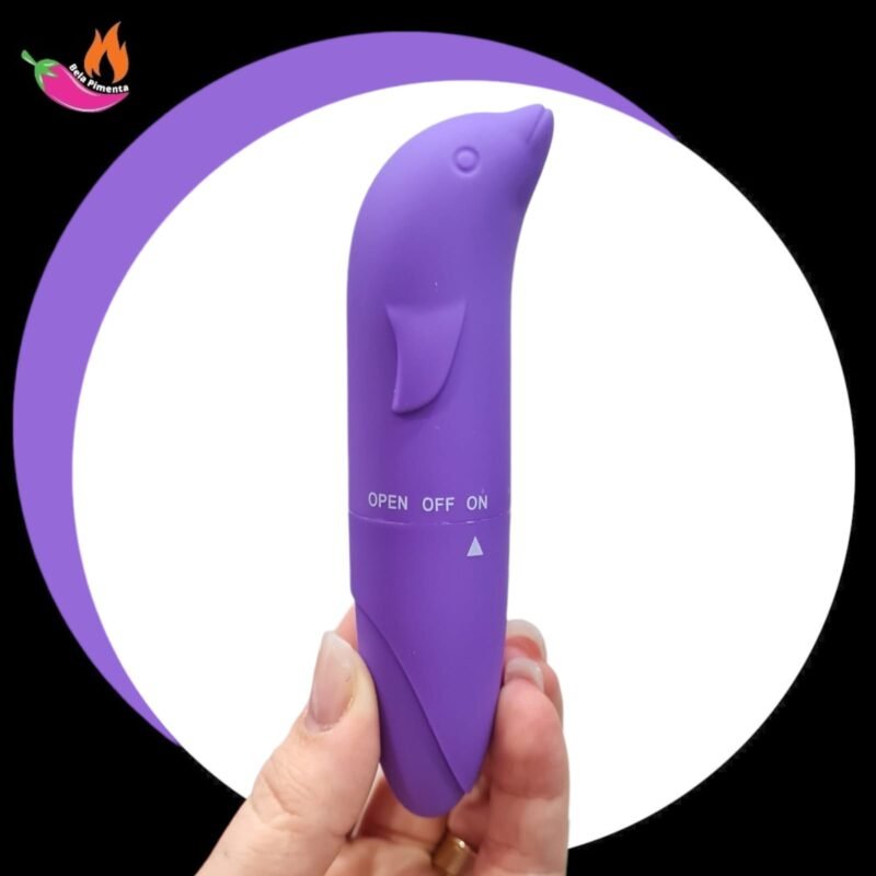 Vibrador Ponto G Golfinho Aveludado Roxo