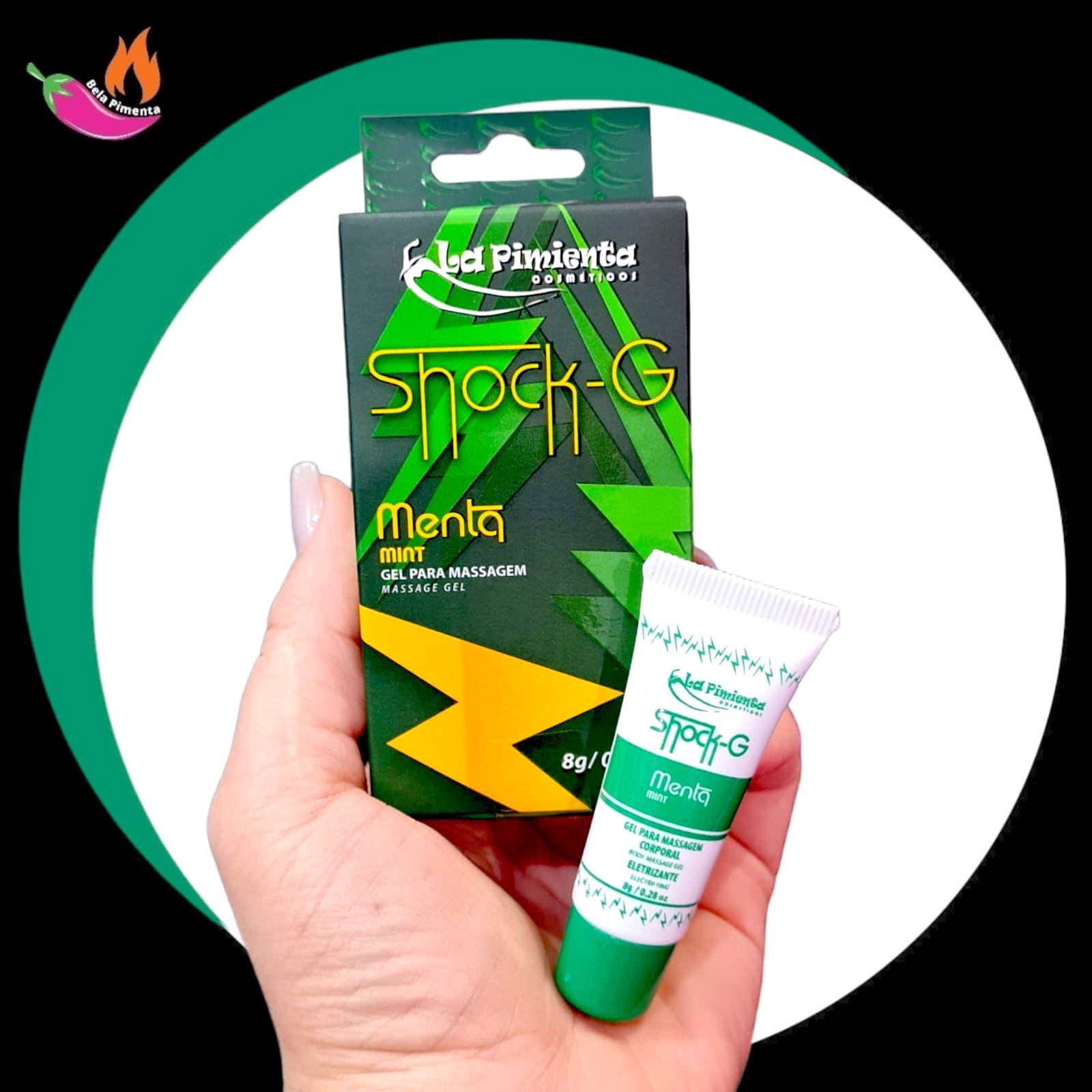Gel Vibrante Beijavel Shock G 8g Menta