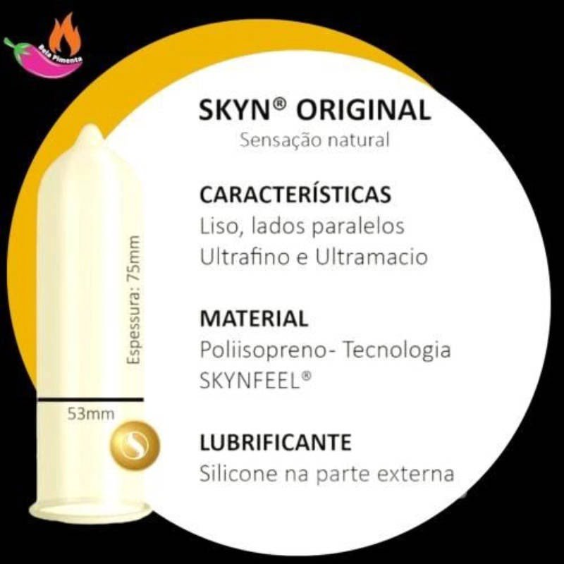 Camisinha Preservativo Skyn Original - 3 Unidades - Imagem 3