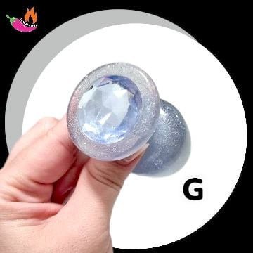 Plug Anal ABS Glitter Prata G