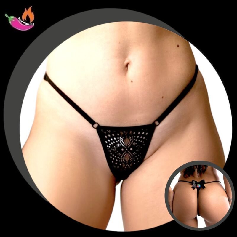 Calcinha Fio Led Preto