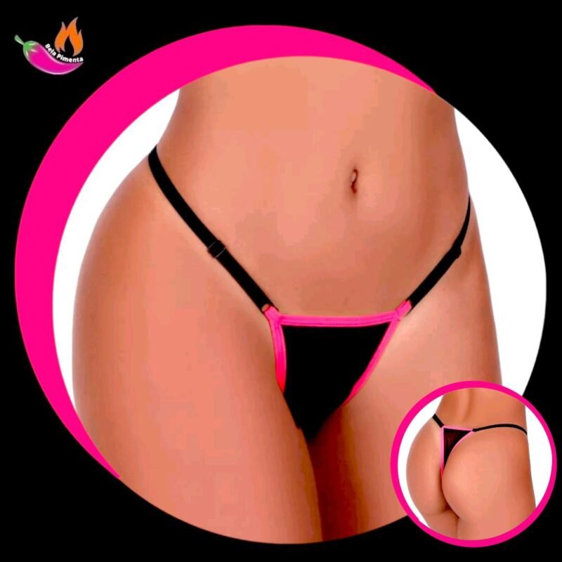 Calcinha Fio Misterio Rosa Neon (Veste 36 ao 46)