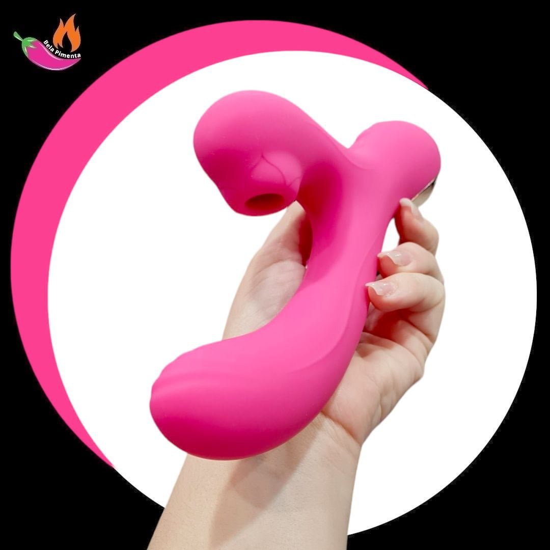 Vibrador Ponto G e Clitoris Sugador Betany Rosa - Imagem 6