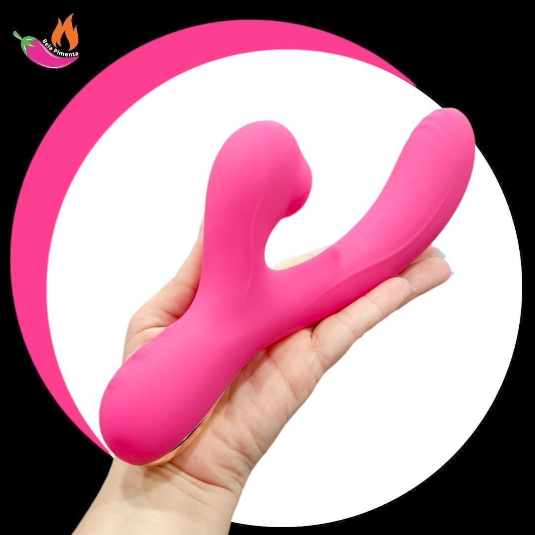 Vibrador Ponto G e Clitoris Sugador Betany Rosa - Imagem 4