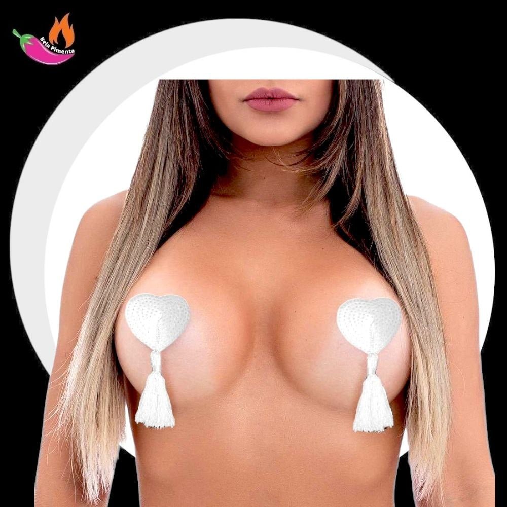 Nipple Tapa Seios Coração Branco