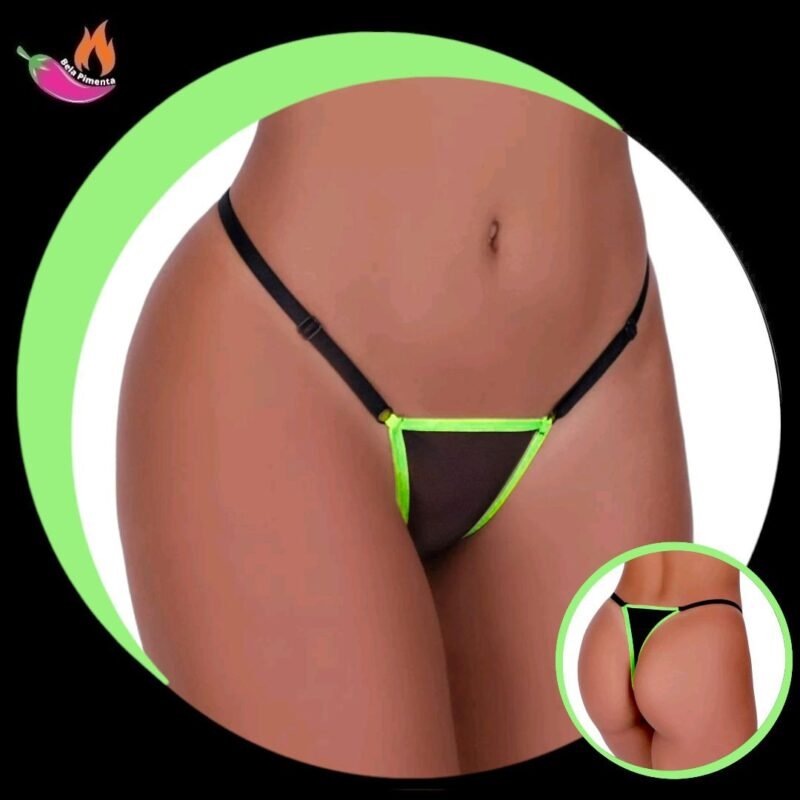Calcinha Fio Misterio Verde Neon (Veste 36 ao 46)