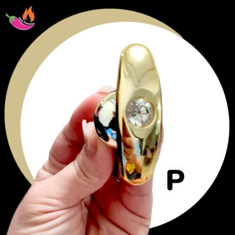 Plug Anal Metal Anatomico P Dourado