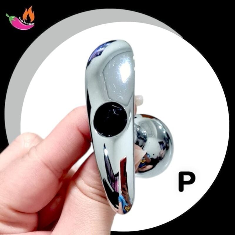 Plug Anal Metal Cromado P Anatômico Slim