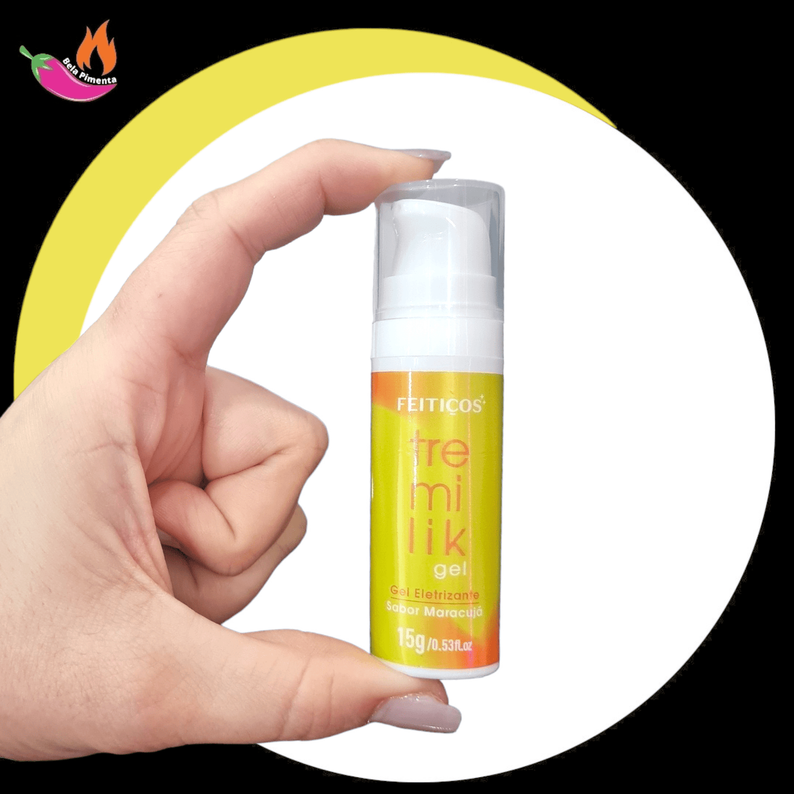 Gel Vibrante Beijavel Tremilik Maracuja 15g - Imagem 2