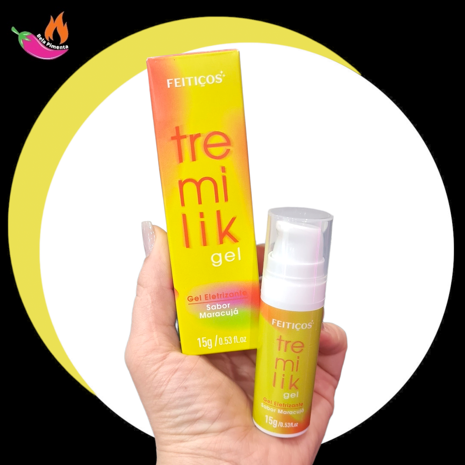 Gel Vibrante Beijavel Tremilik Maracuja 15g