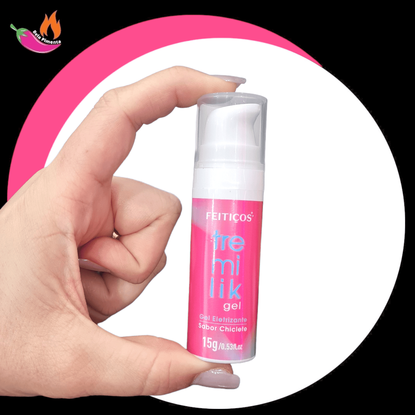 Gel Vibrante Beijavel Tremilik Chiclete 15g - Imagem 2