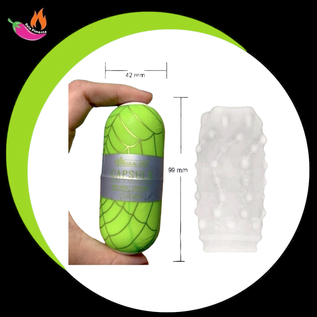 Masturbador Capsula Egg Ponta Vazada Clicker - Imagem 4