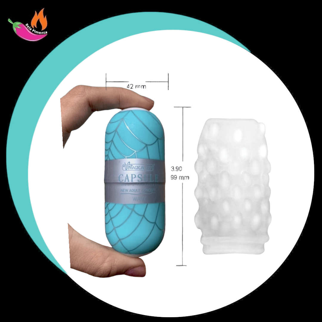 Masturbador Capsula Egg Ponta Vazada Wavy - Imagem 4
