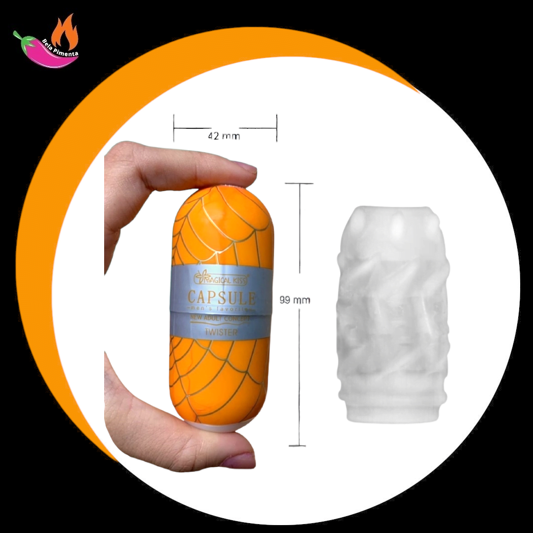 Masturbador Capsula Egg Ponta Vazada Twister - Imagem 4