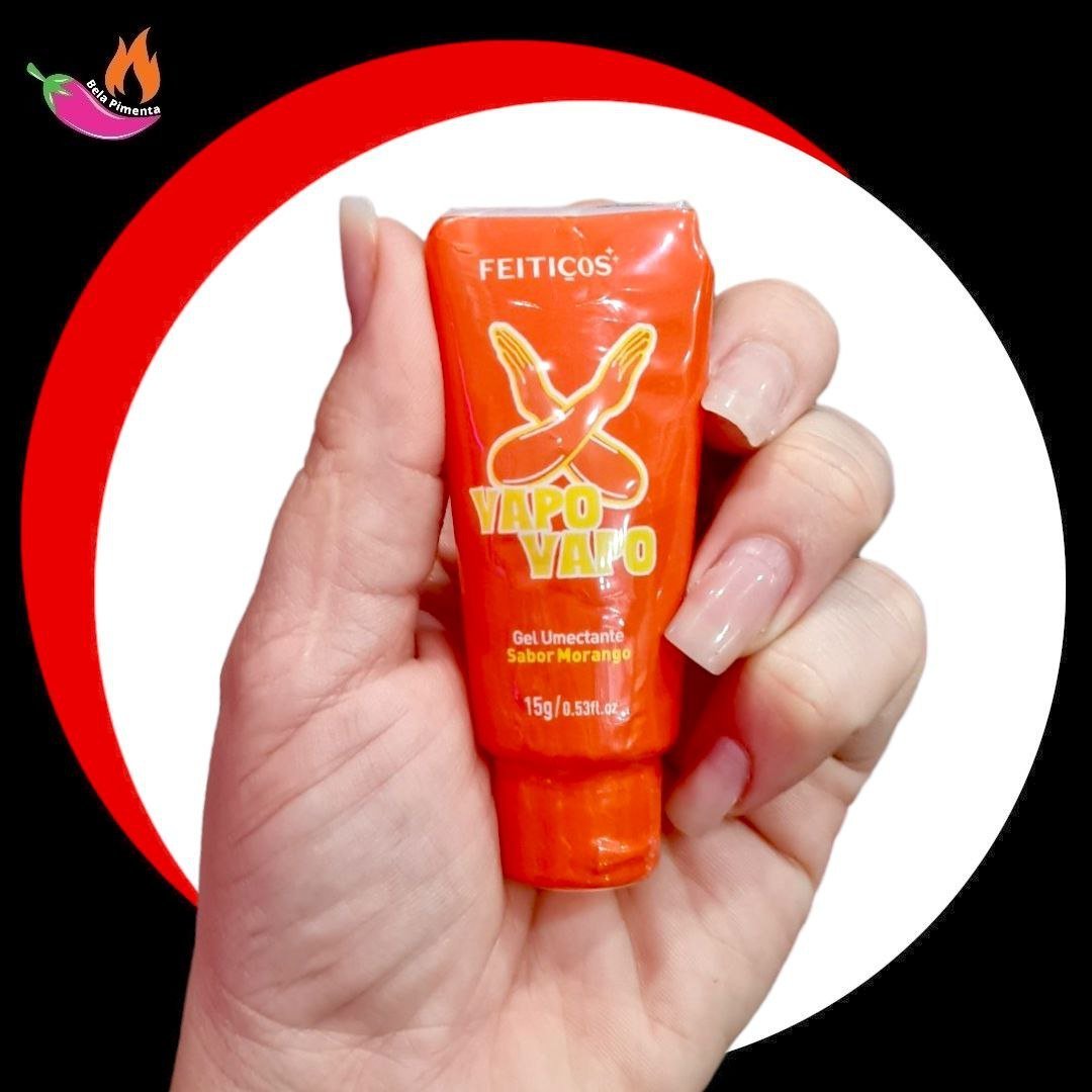 Gel Excitante Beijavel Esquenta Vapo Vapo Morango 15g - Imagem 2