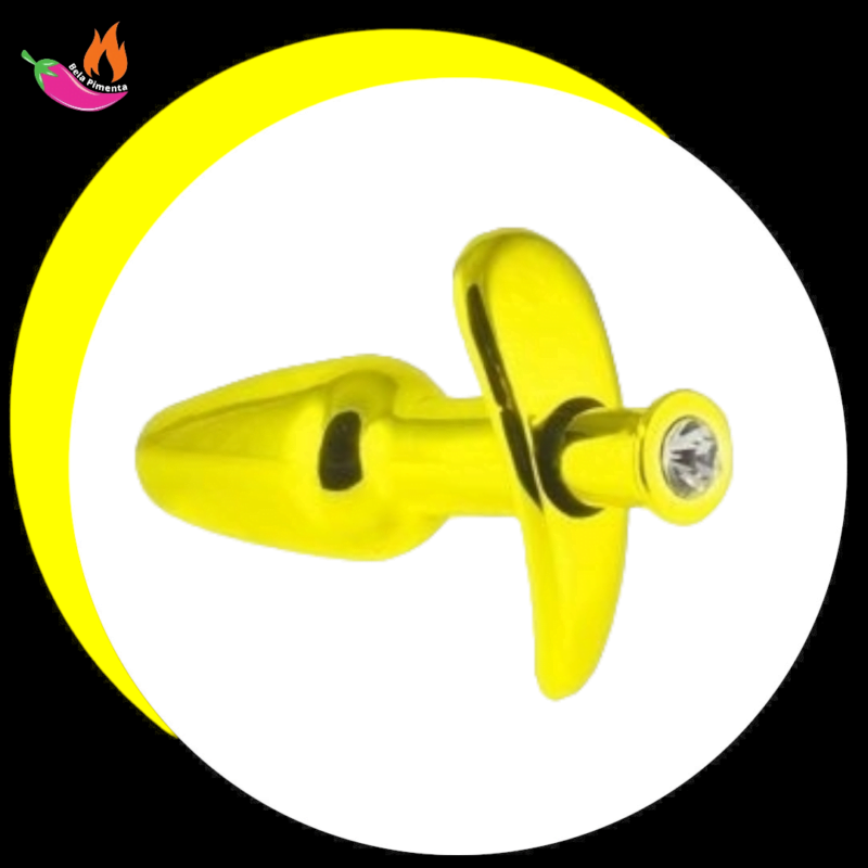 Plug Anal Less Splash Amarelo Neon