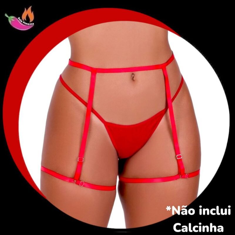 Cinta Liga Slim Ajustavel com Persex Vermelha