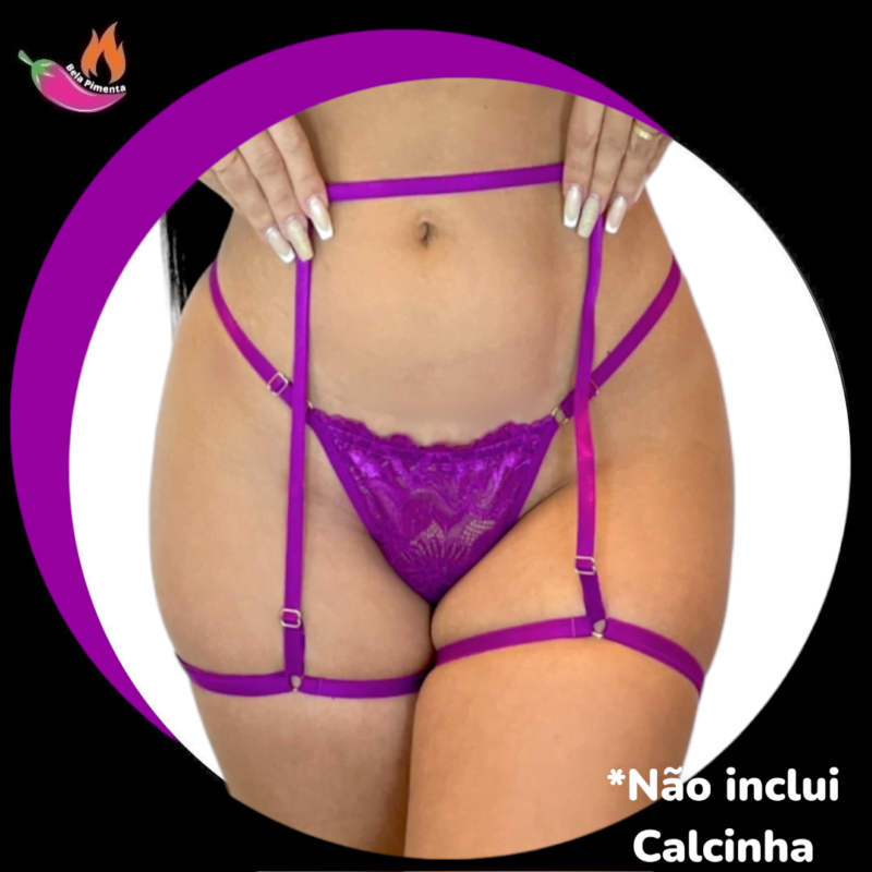 Cinta Liga Slim Ajustavel com Persex Uva