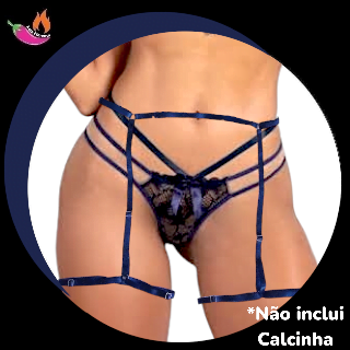 Cinta Liga Slim Ajustavel com Persex Azul Marinho