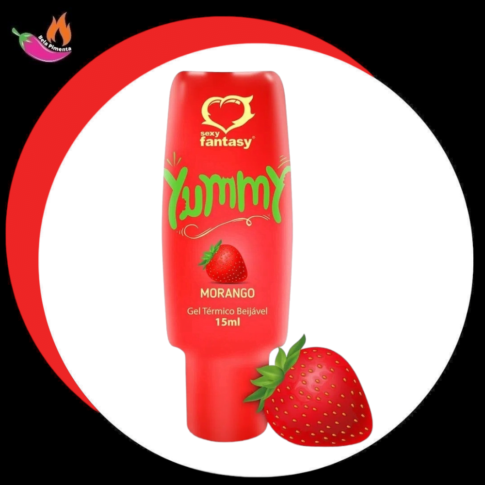 Gel Beijavel Esquenta Yummy Morango 15ml