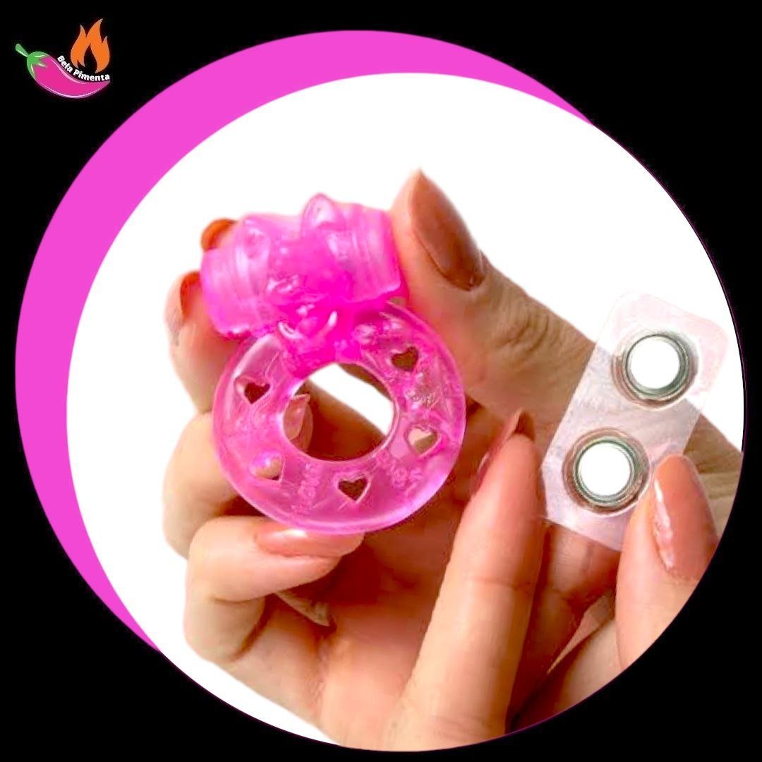 Anel Peniano com Vibrador Coelhinho Rosa - 1 Intensidade