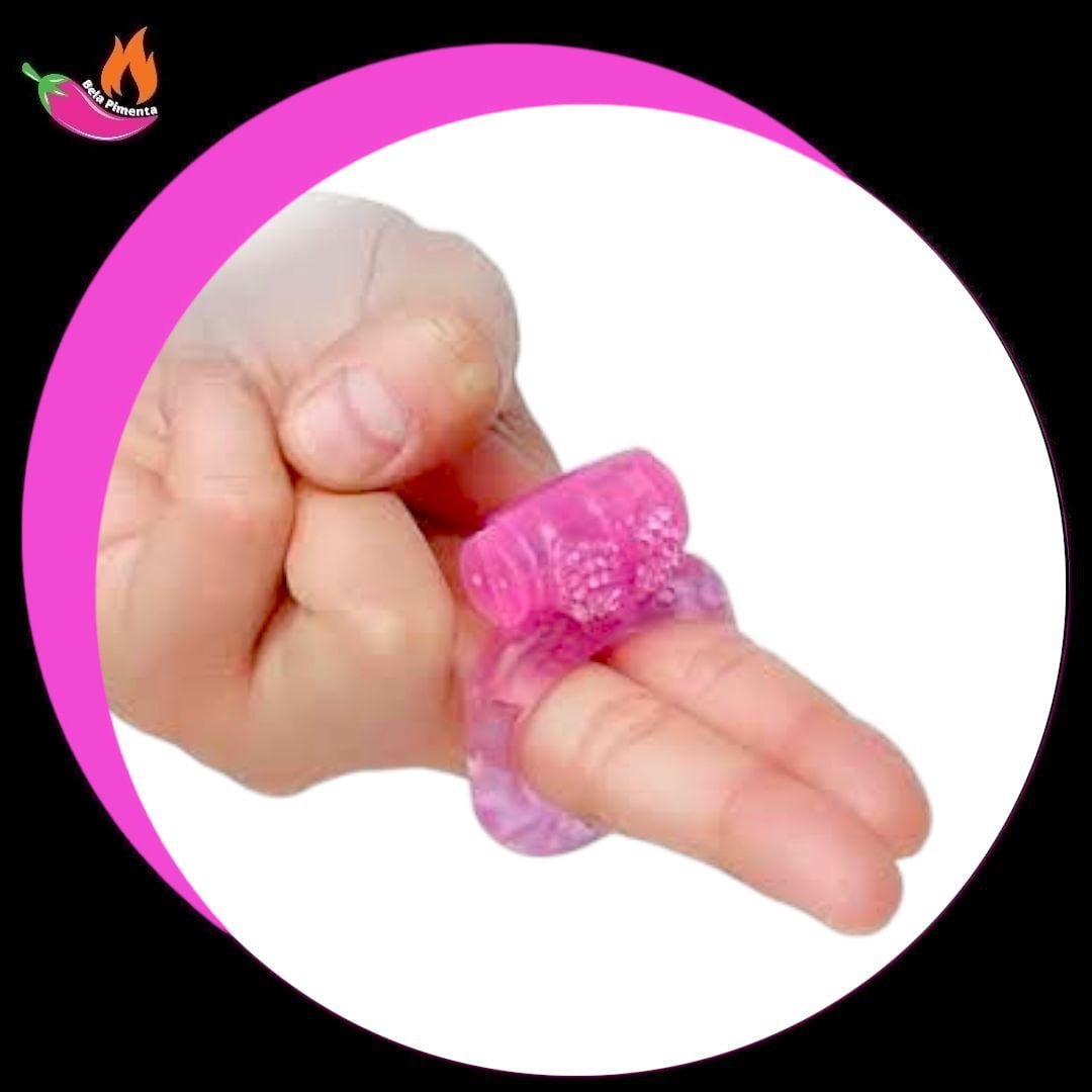 Anel Peniano com Vibrador Coelhinho Rosa - 1 Intensidade - Imagem 4