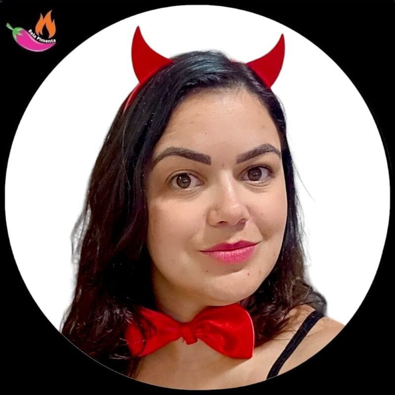 Tiara Simples Diabinha com Gravata Vermelha Capetinha