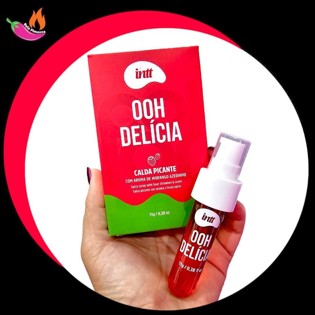 Gel Estimulante OOH Delícia Calda Picante sabor Morango Azedinho 11g