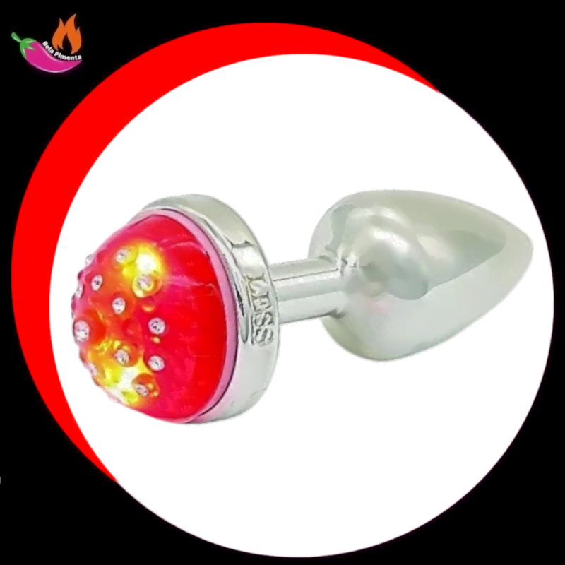 Plug Anal Led Abs Cromado M Pisca Pisca