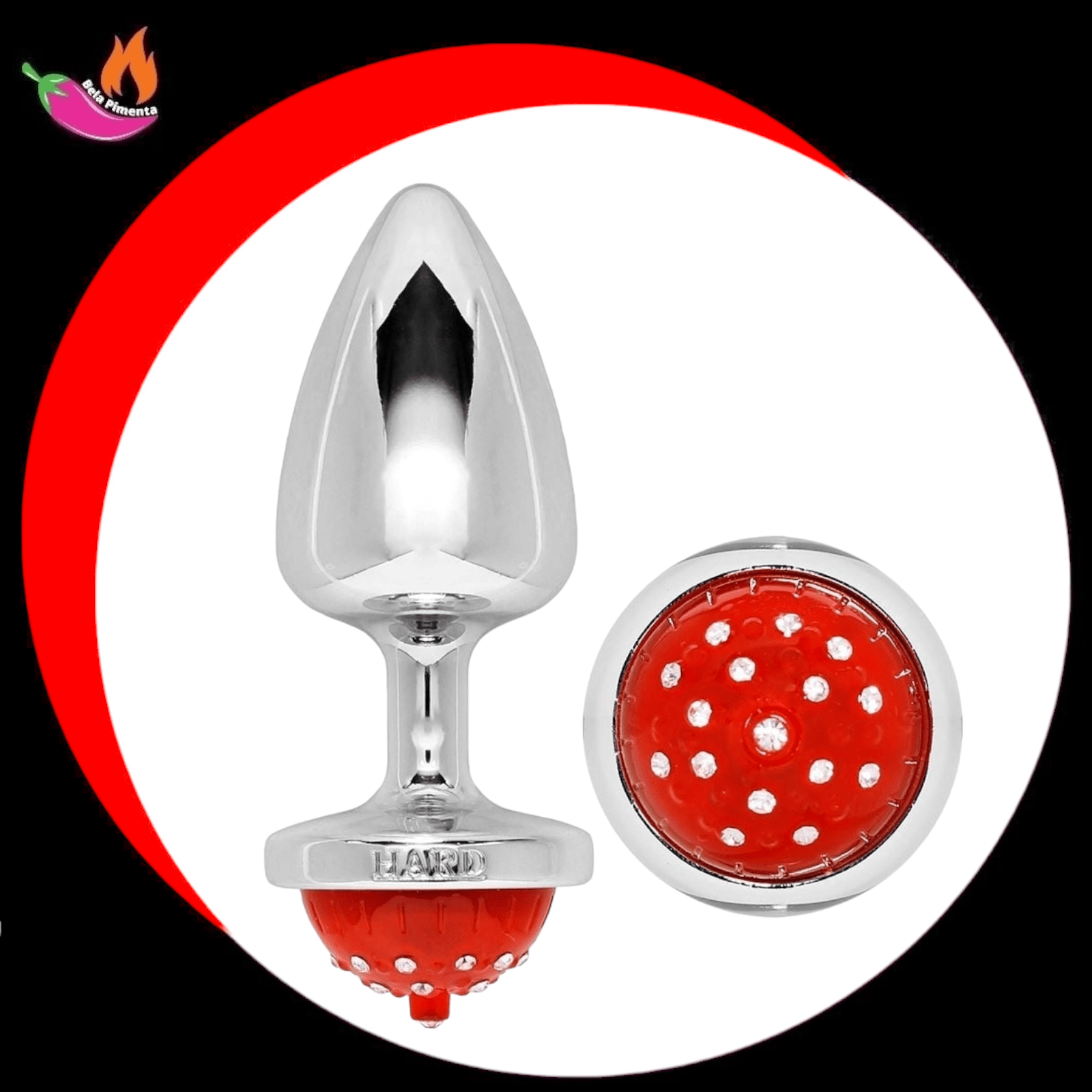 Plug Anal Led Abs Cromado M Pisca Pisca - Imagem 2