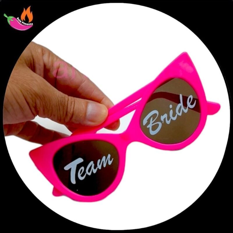 Oculos Despedida de Solteira Team Bride Pink