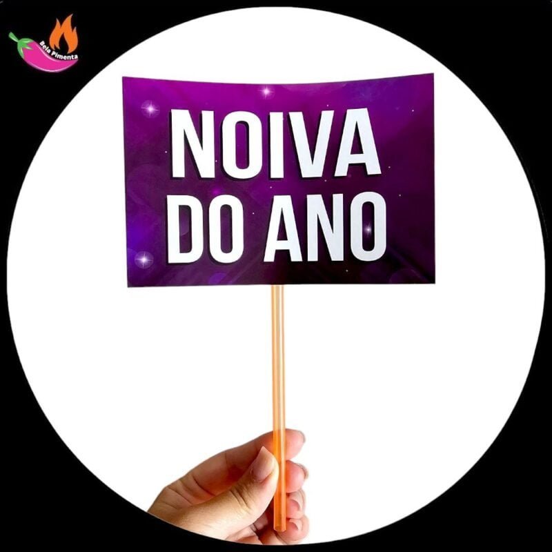 Placa Despedida de Solteira Noiva do Ano Roxo