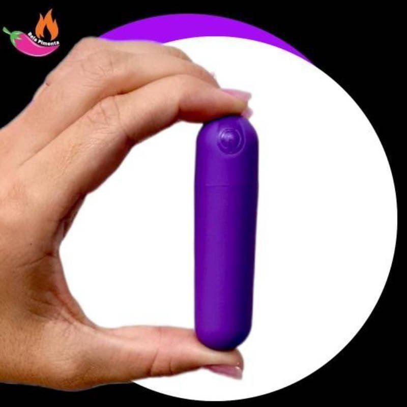 Vibrador Bullet Color Roxo Abs 10 Vibrações - Imagem 2