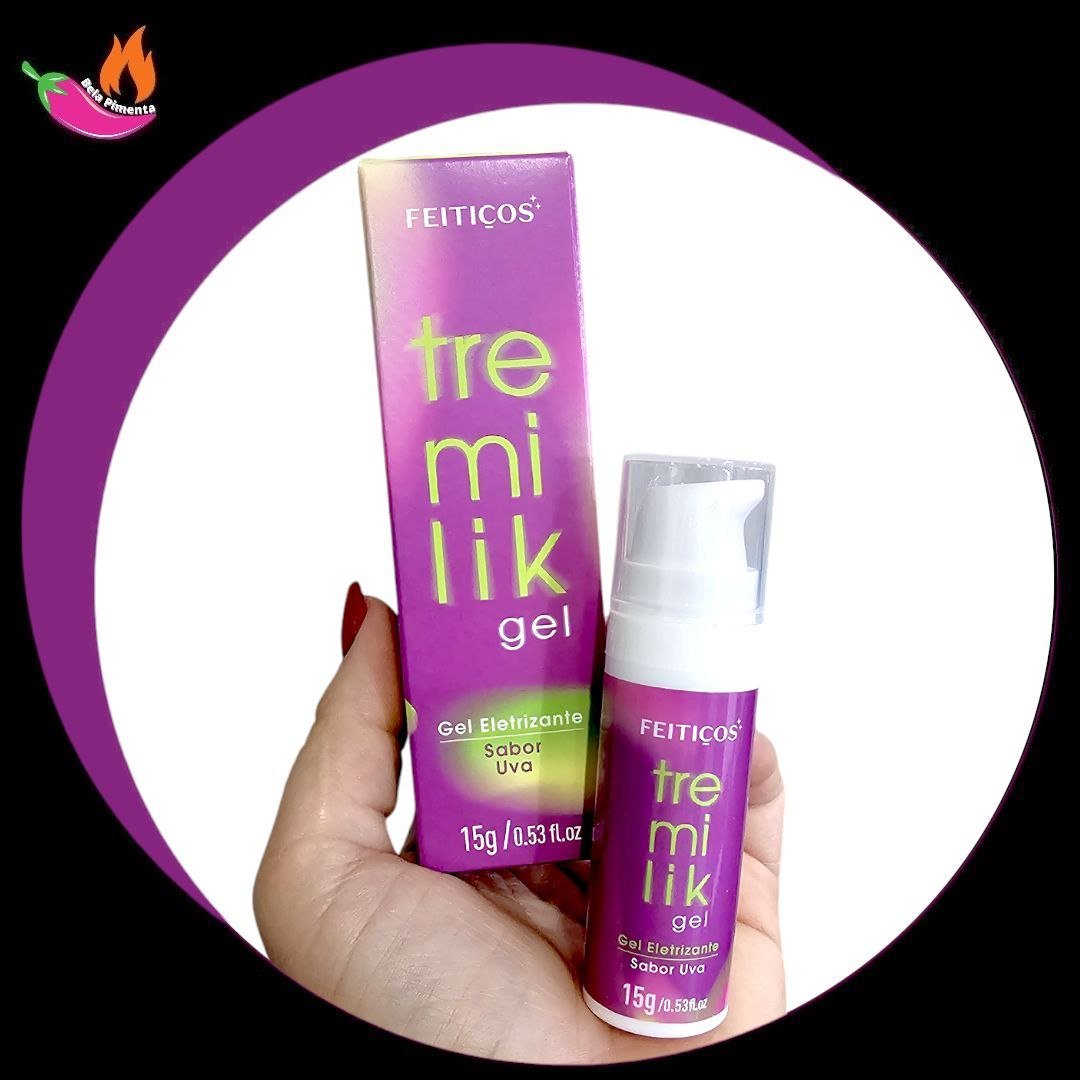 Gel Vibrante Beijavel Tremilik Uva 15g