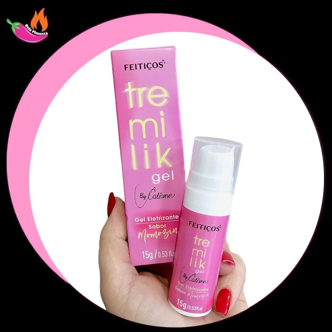 Gel Vibrante Beijavel Tremilik Momozin Morango com Chantilly - 15g