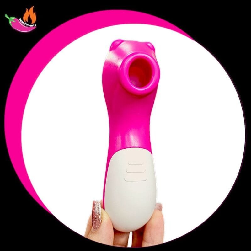 Vibrador Sugador Ursinho James Rosa  - Pilha