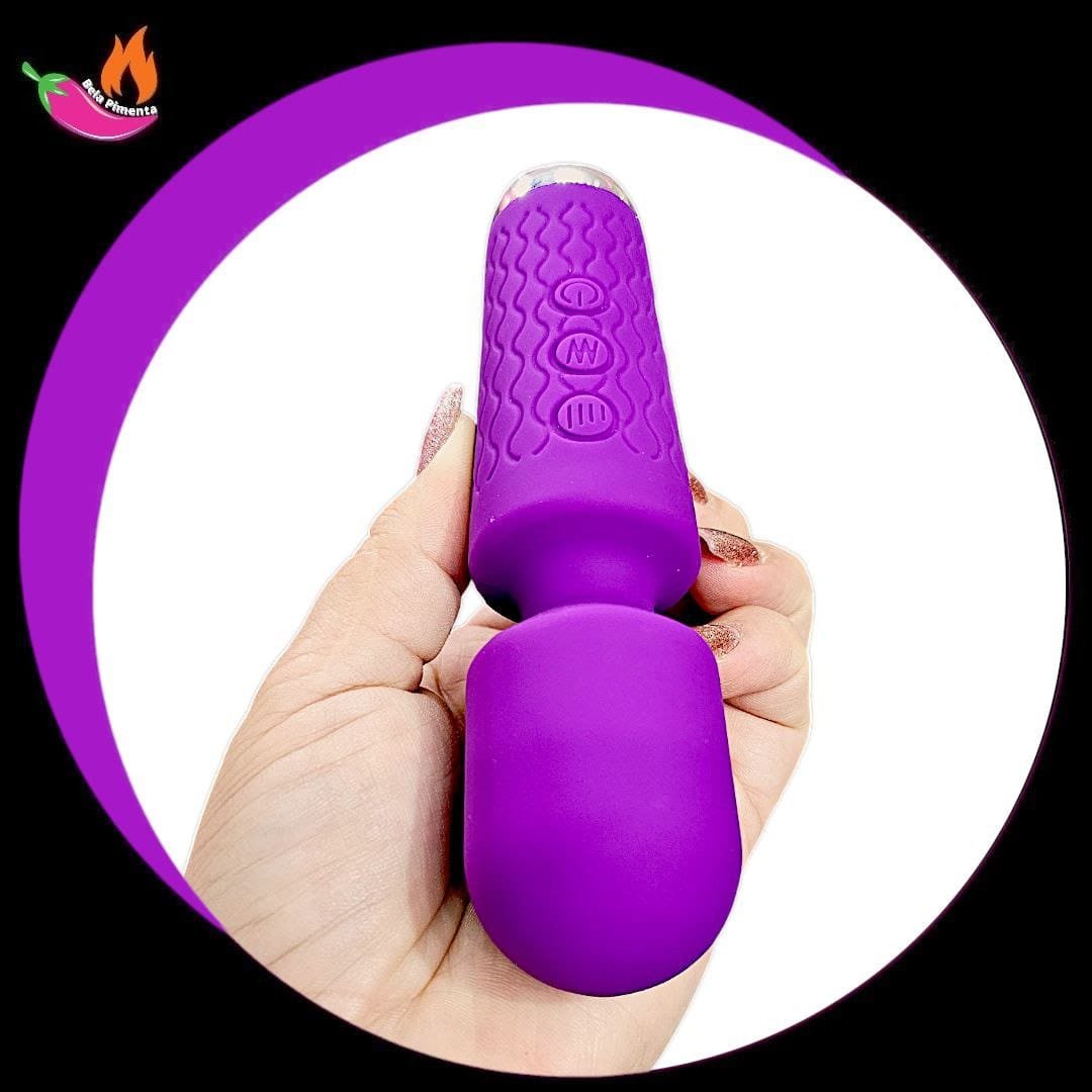 Vibrador Varinha Magica Mini Toy Roxo - Imagem 4