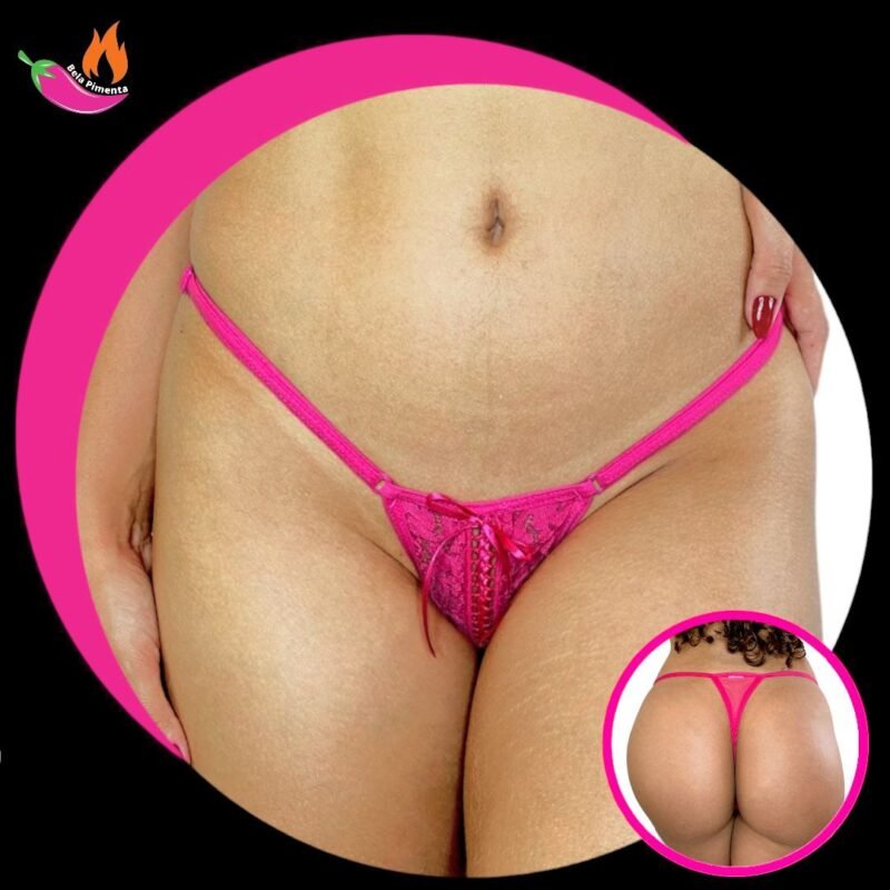 Calcinha Fio Trançadinho Pink