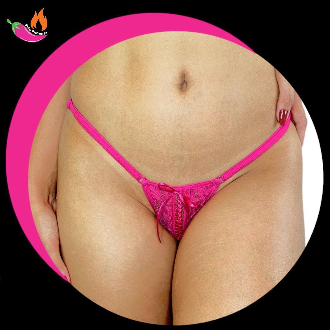 Calcinha Fio Trançadinho Pink - Imagem 3