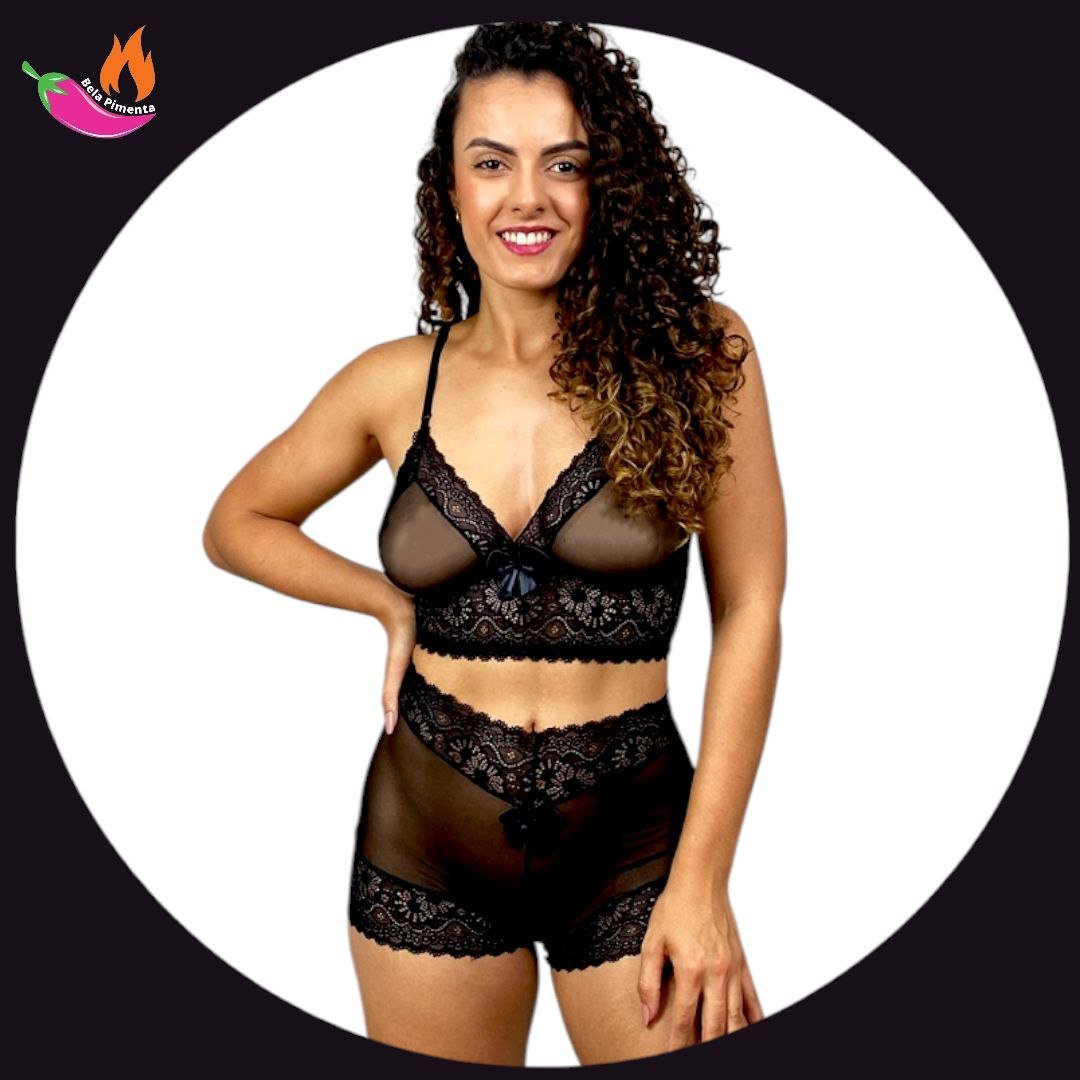 Babydoll Mini Ravena Preto GG