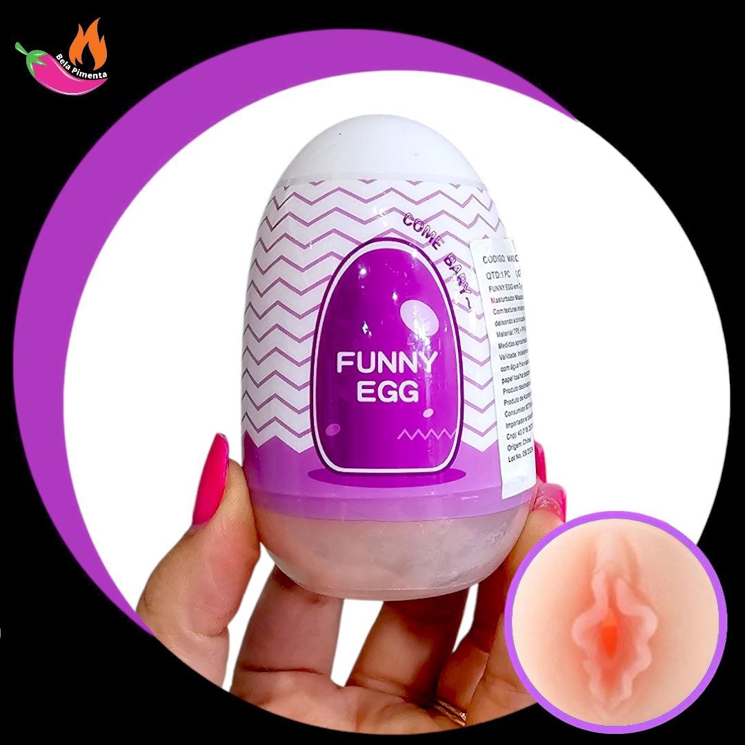 Masturbador Egg Funny Cyberskin Vagina - Roxo