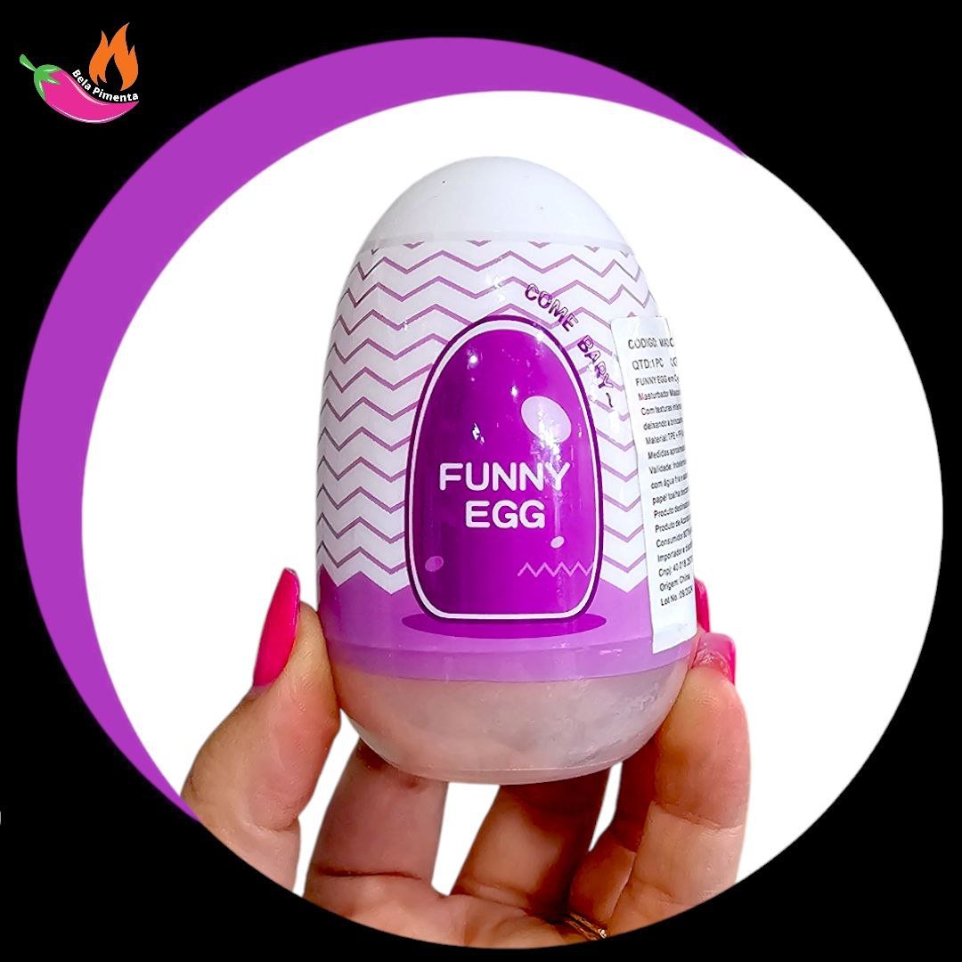 Masturbador Egg Funny Cyberskin Vagina - Roxo - Imagem 4